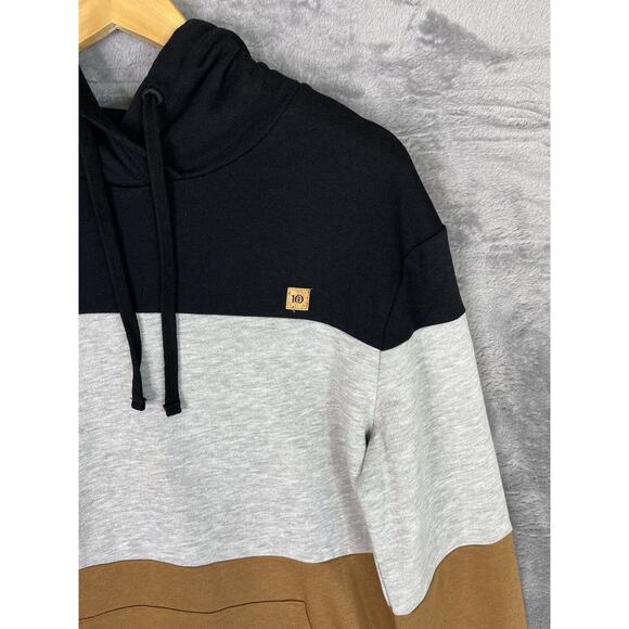 Tentree Mens M Reynard Colorblock Hoodie Organic Treefleece Recycled - Picture 2 of 5